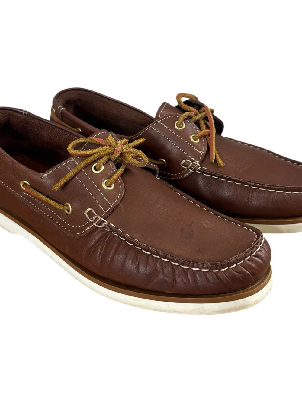 Angelo Pallotta brown leather boat shoes size Men’s Size US 12 EU 45